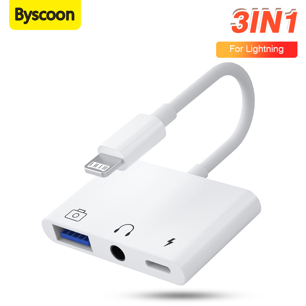 Transmission Jack Adapter - 3'ü 1 Arada Lightning - USB